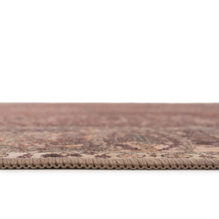 Soft Washable Red Plum Vintage Rug - Violet