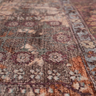 Soft Washable Red Plum Vintage Rug - Violet