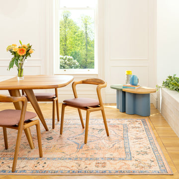 Soft Washable Multicolour Vintage Rug - Amelia