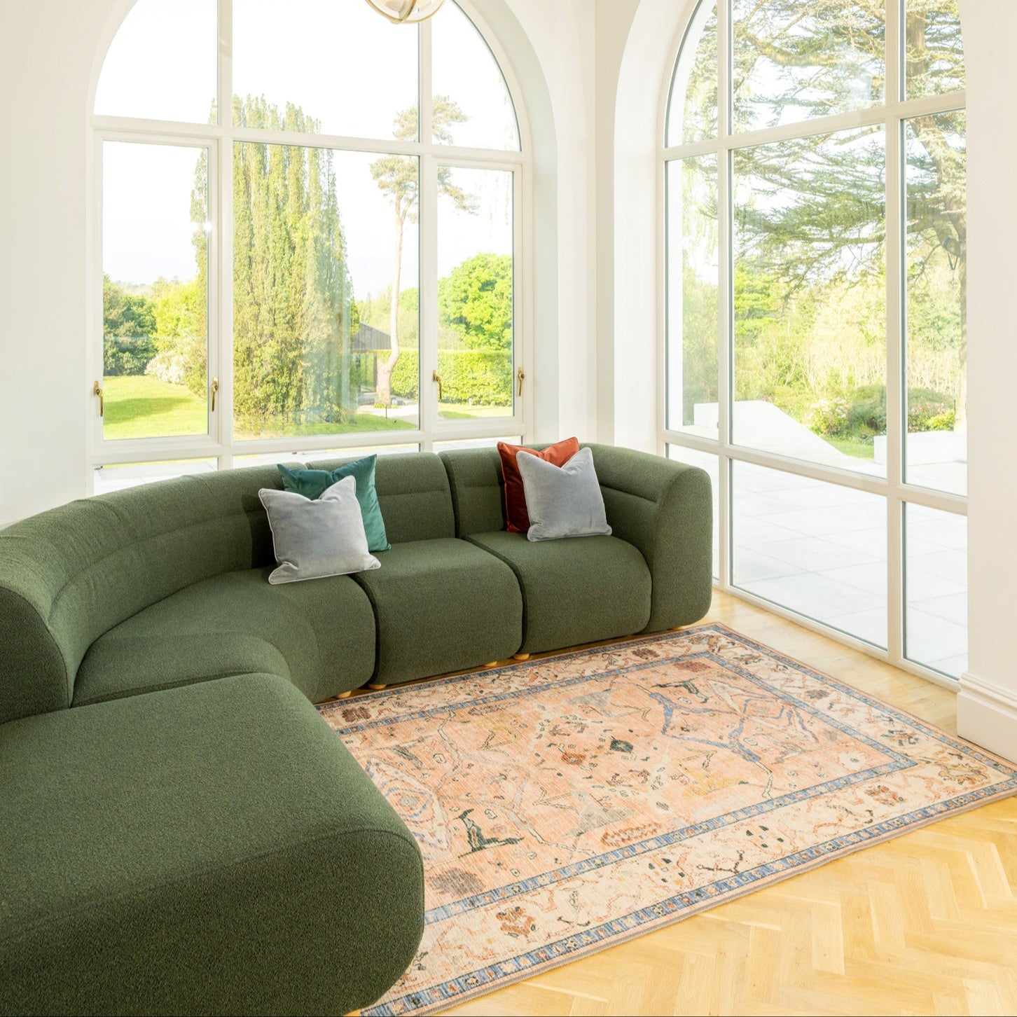 Soft Washable Multicolour Vintage Rug - Amelia