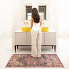 Soft Washable Multicolour Bathroom Mat - Delphine