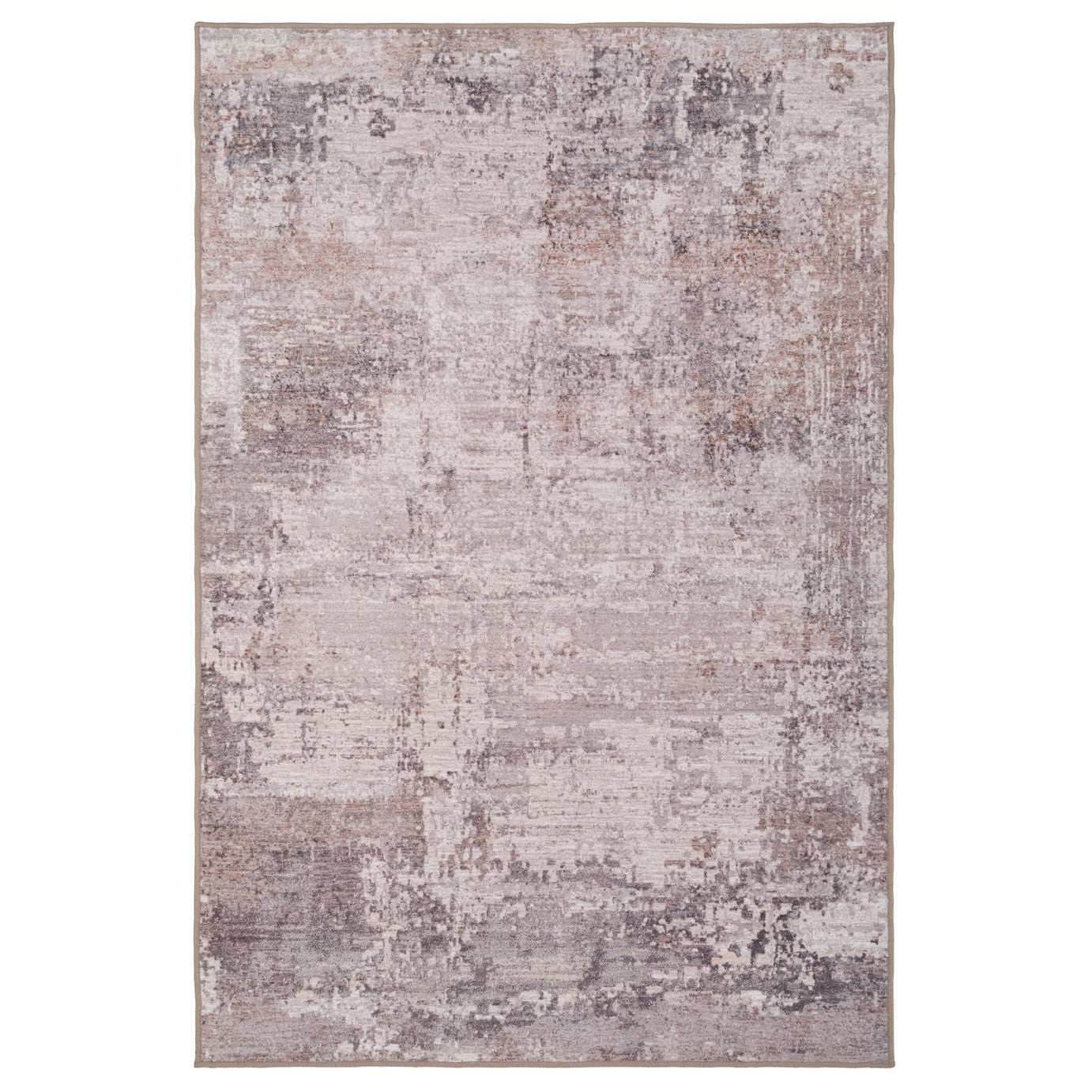 Soft Washable Distressed Greige Rug - Ernest