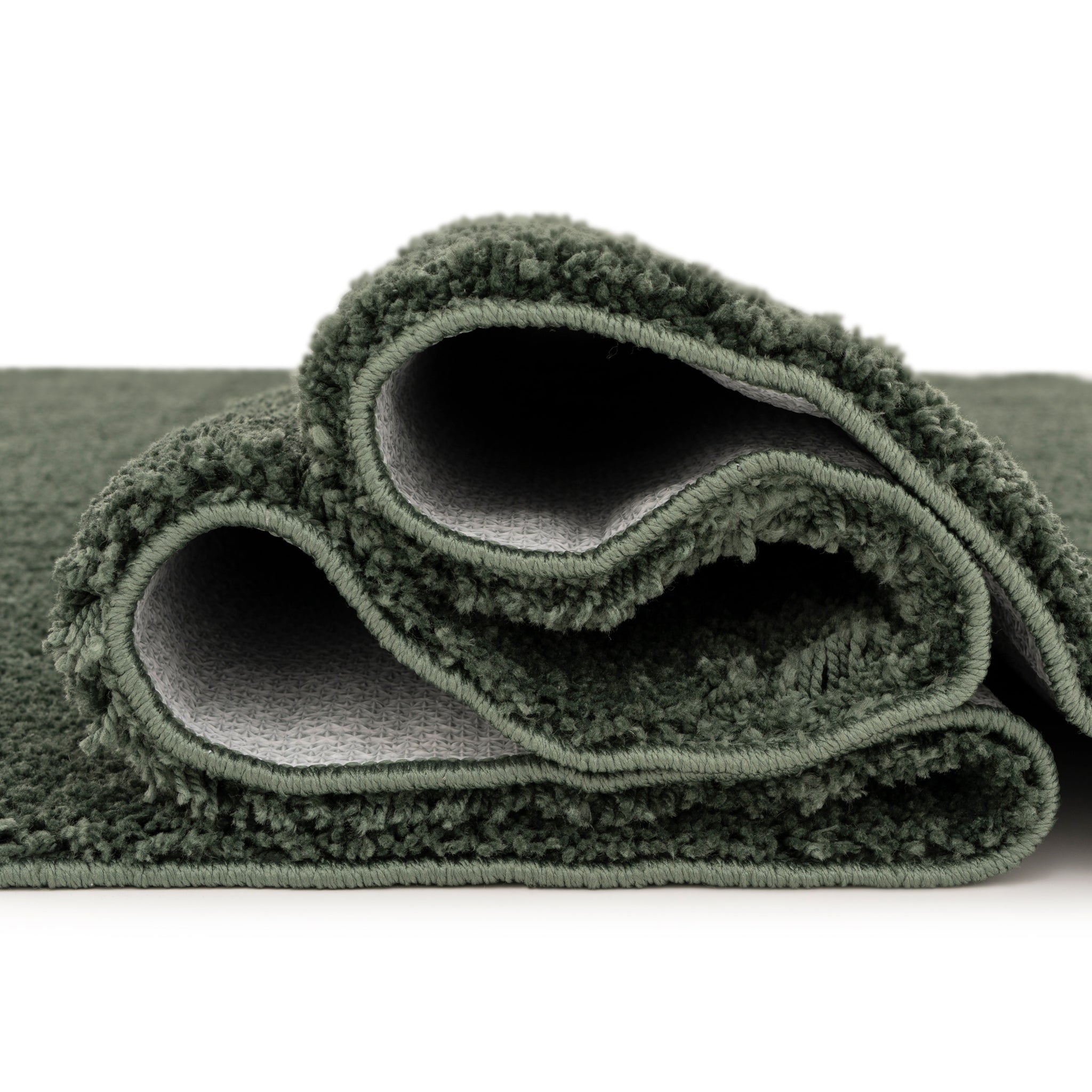 Soft Washable Green Shaggy Rug