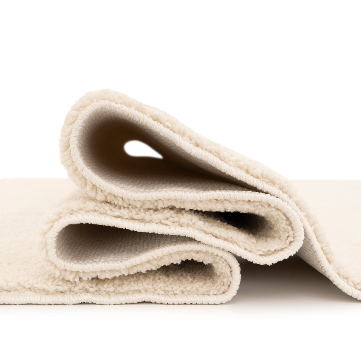 Soft Washable Light Cream Shaggy Rug