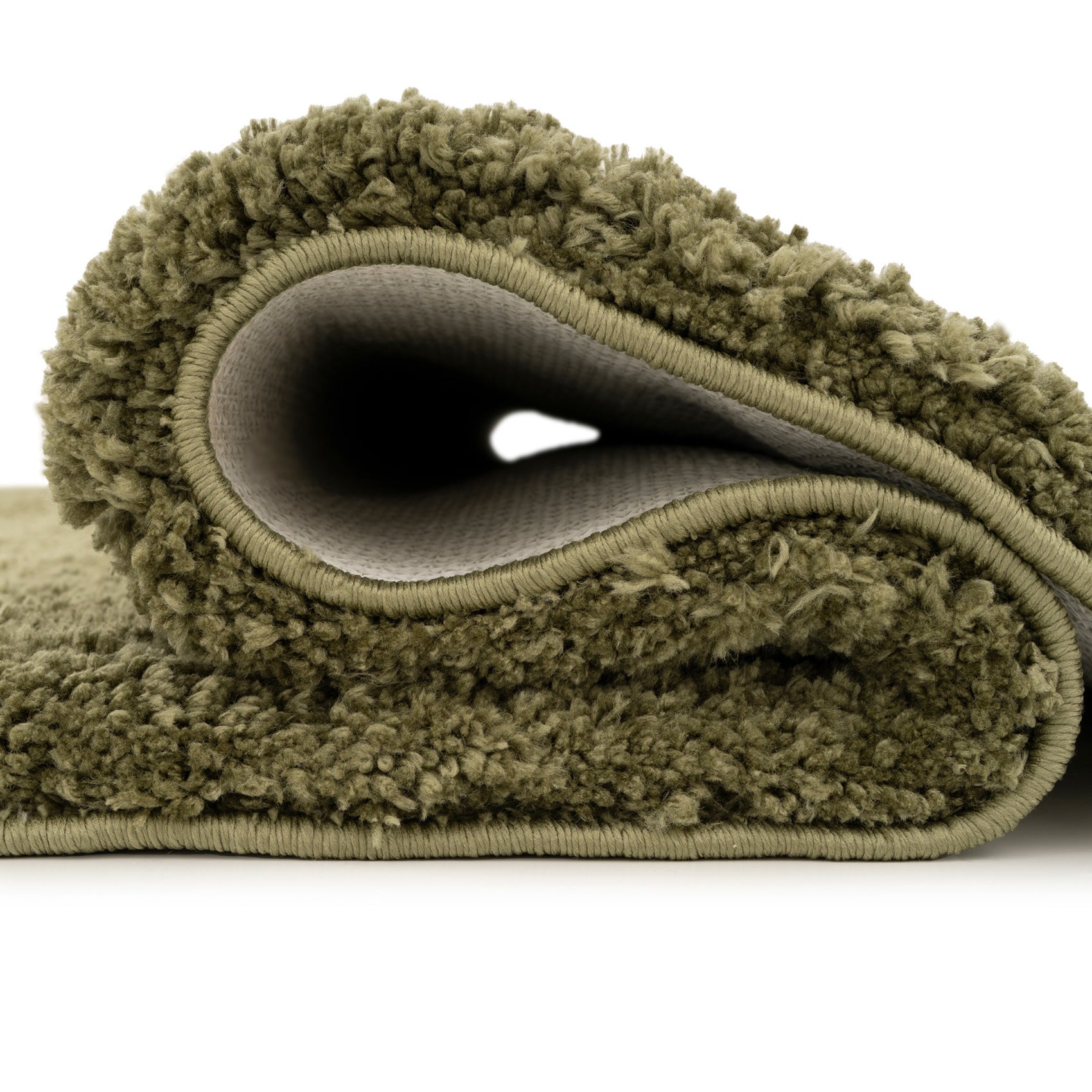 Premium Washable Shaggy Olive Green Rug
