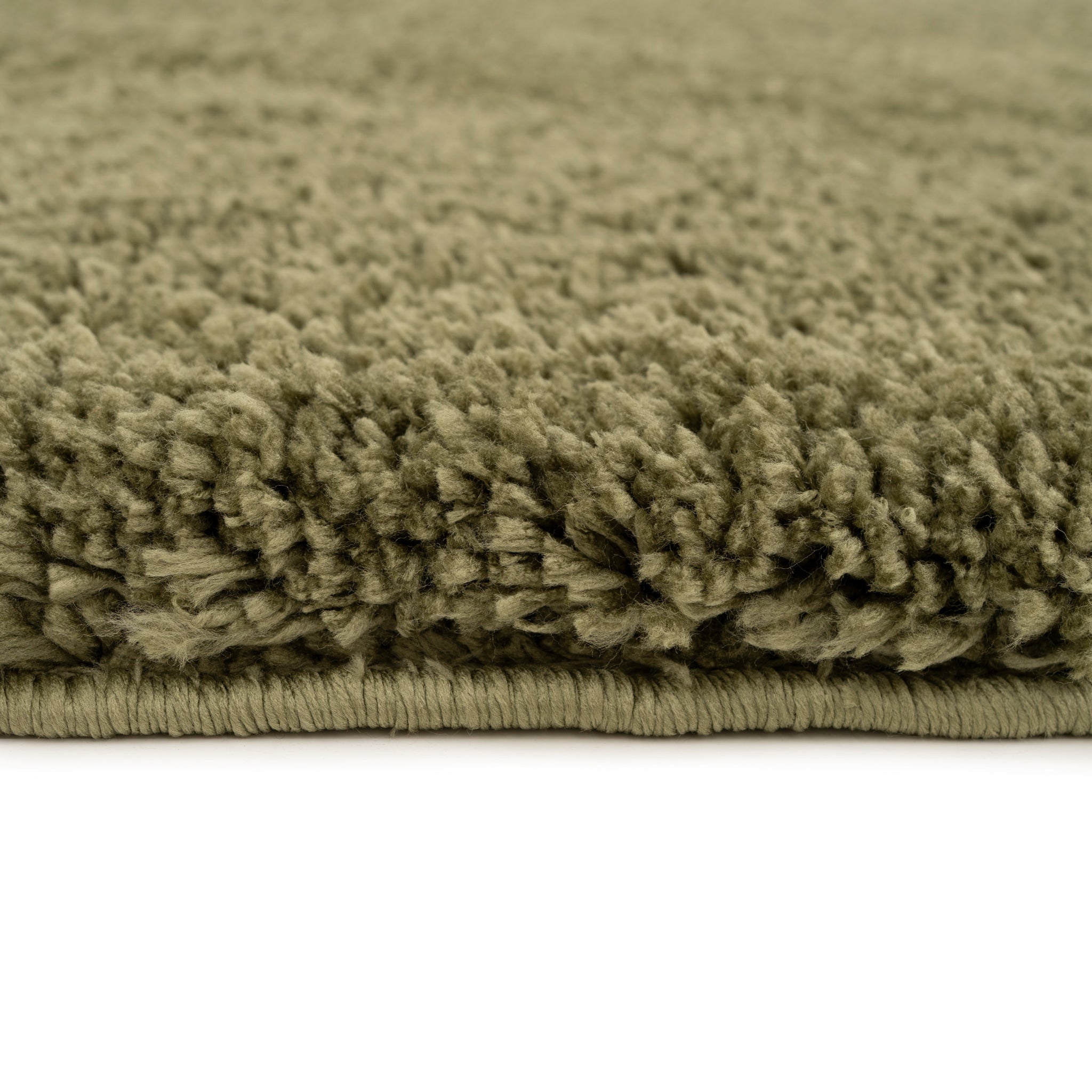 Premium Washable Shaggy Olive Green Rug