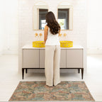 Soft Washable Green Leaf Bathroom Mat - Sylvan