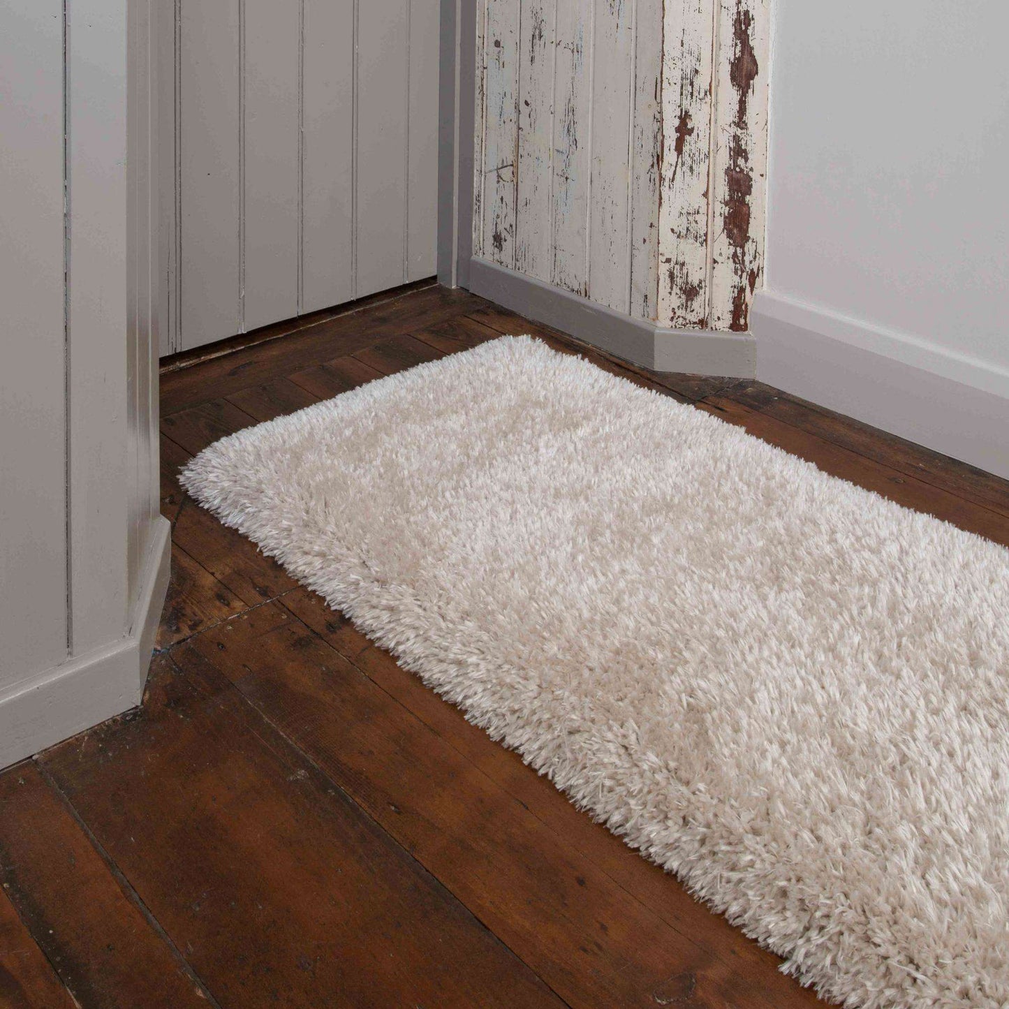 Deluxe Thick Soft Beige Shaggy Living Room Rug