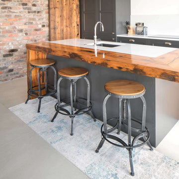 Teal Blue Cloudscape Hallway Runner Rug