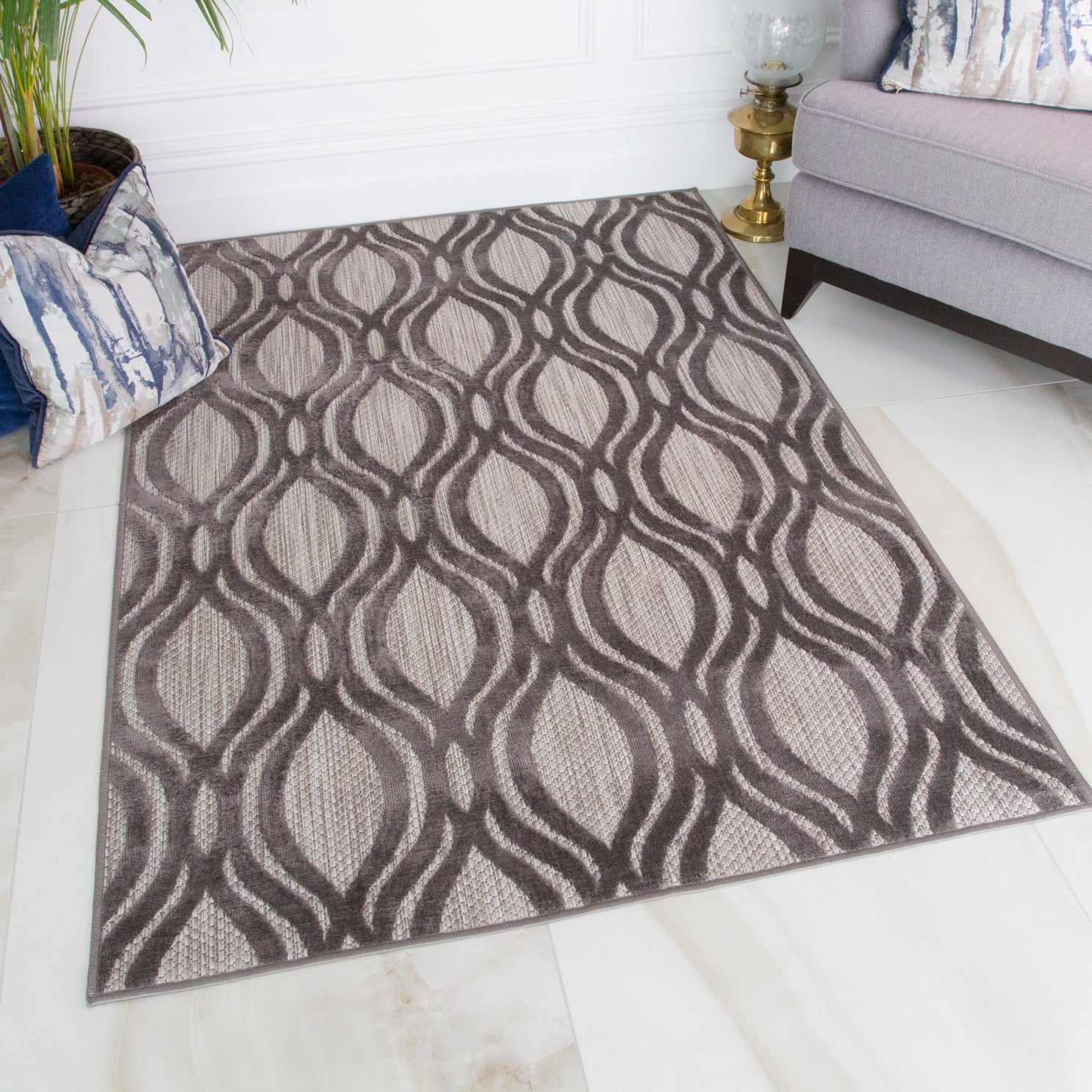 Outdoor Scandi Grey Rug Marla Living Room Rugs Kukoon Rugs Online