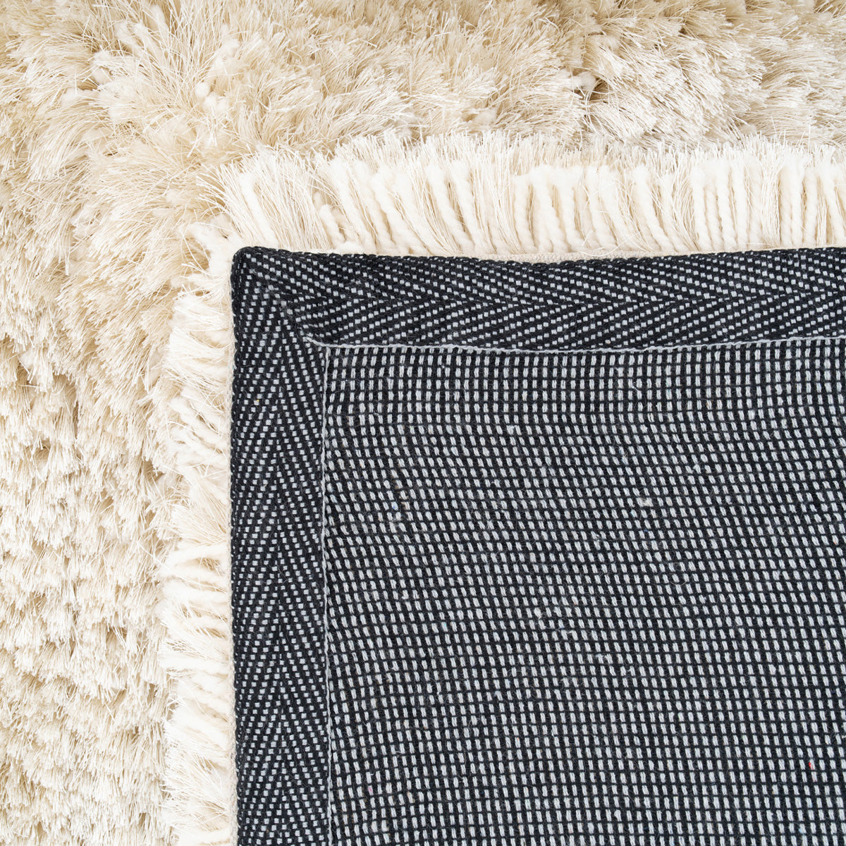 Plush Soft Ivory Shaggy Rug - Zia