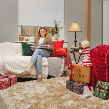 Plush Soft Cream Shaggy Area Rug - Zia