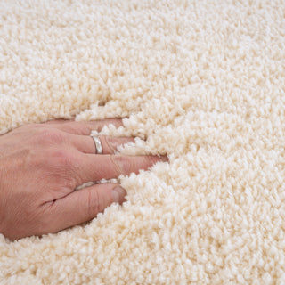 Premium Washable Shaggy Cream Rug