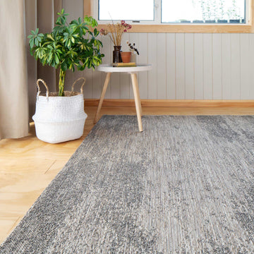 Abstract Textured Flatweave Area Rug