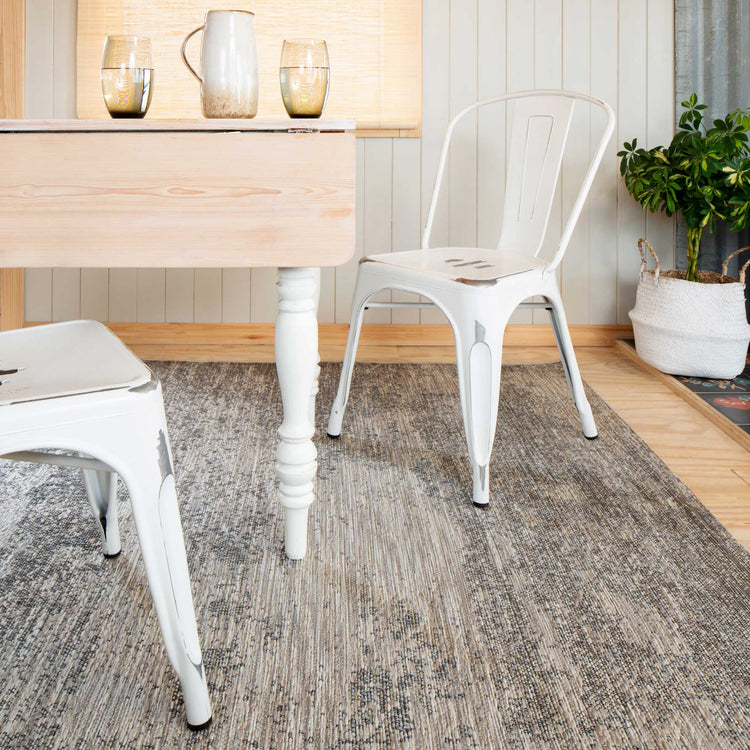 Abstract Textured Flatweave Area Rug