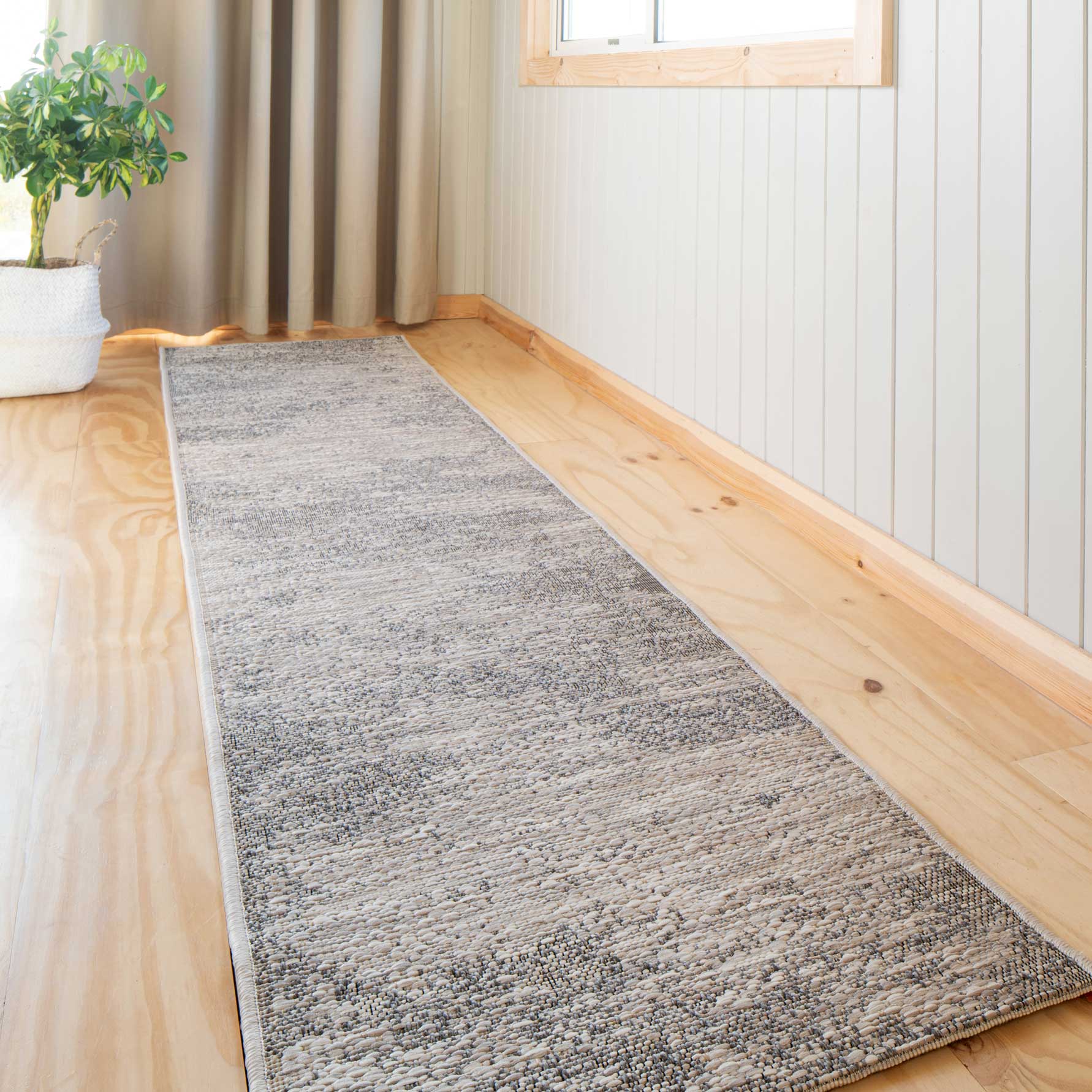 Abstract Textured Flatweave Area Rug