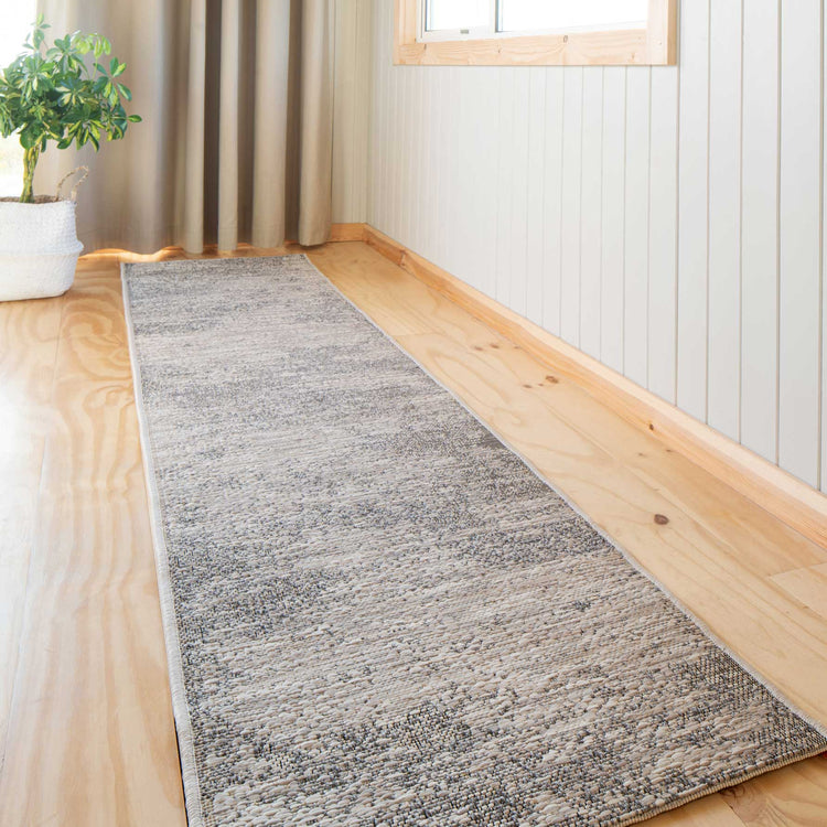 Abstract Textured Flatweave Area Rug