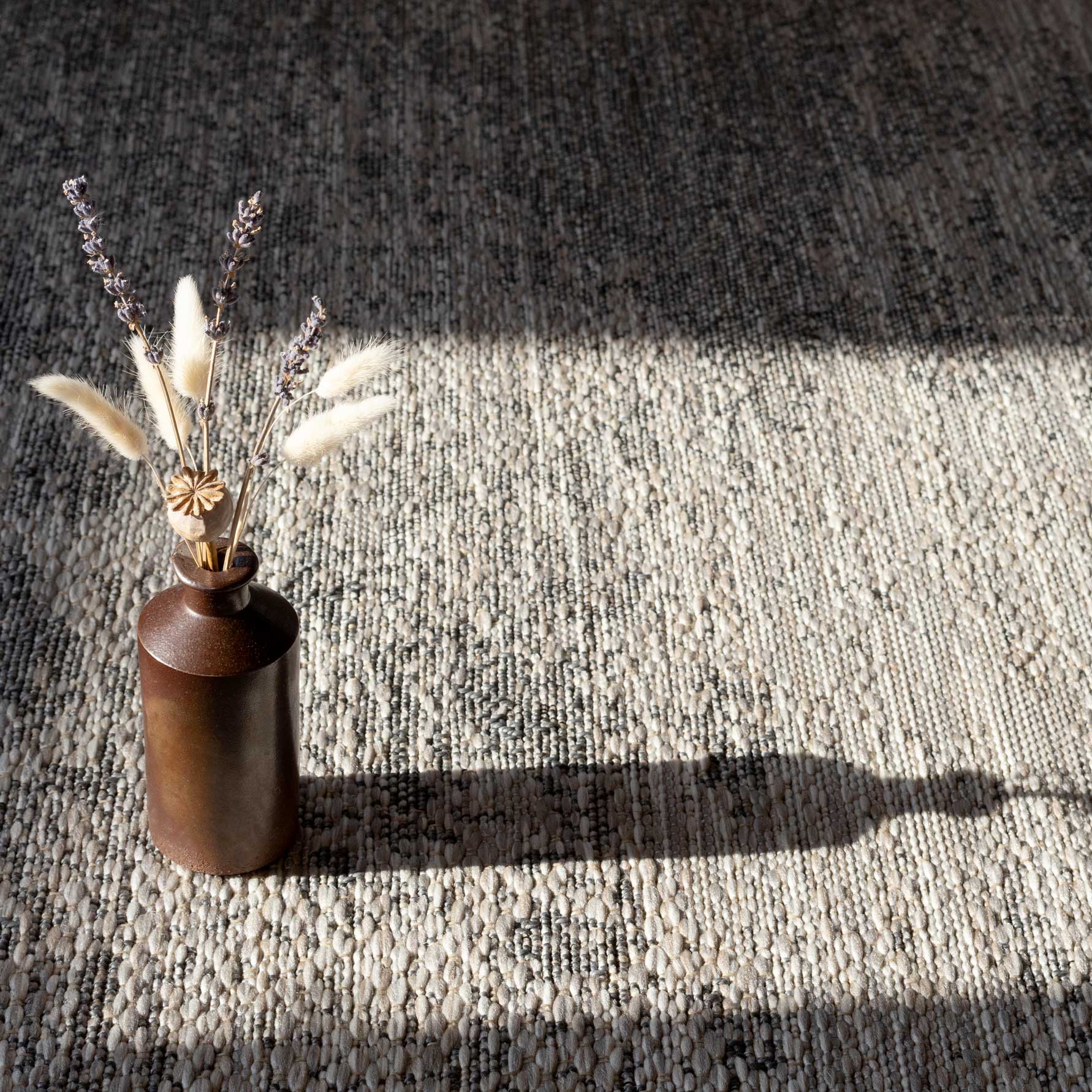 Abstract Textured Flatweave Area Rug