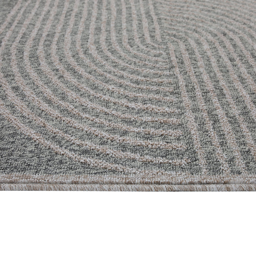 Abstract Grey Outdoor Rug - Reine