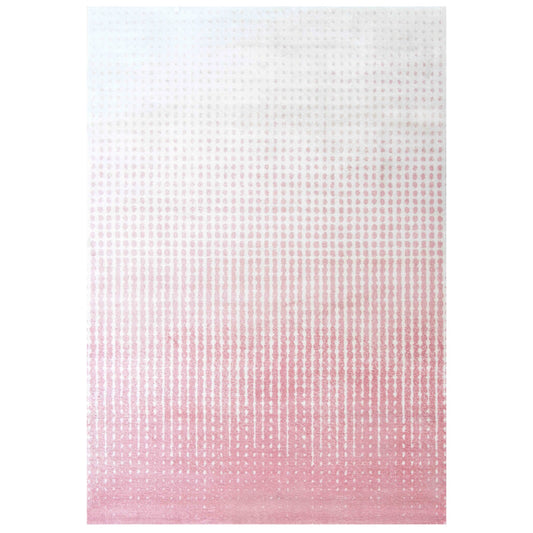 Modern Blush Spotted Ombre Effect Living Room Rug
