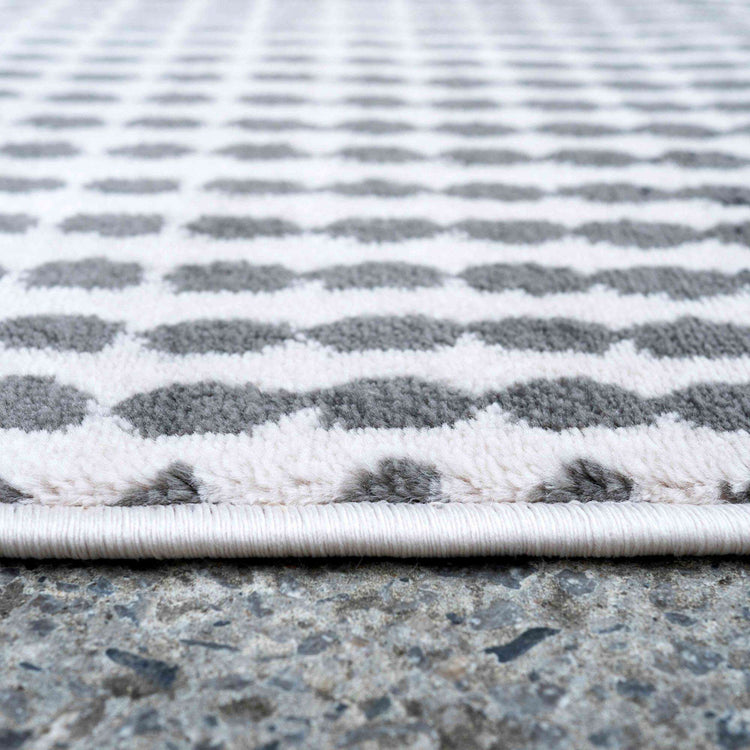 Modern Grey Spotted Ombre Effect Living Room Rug