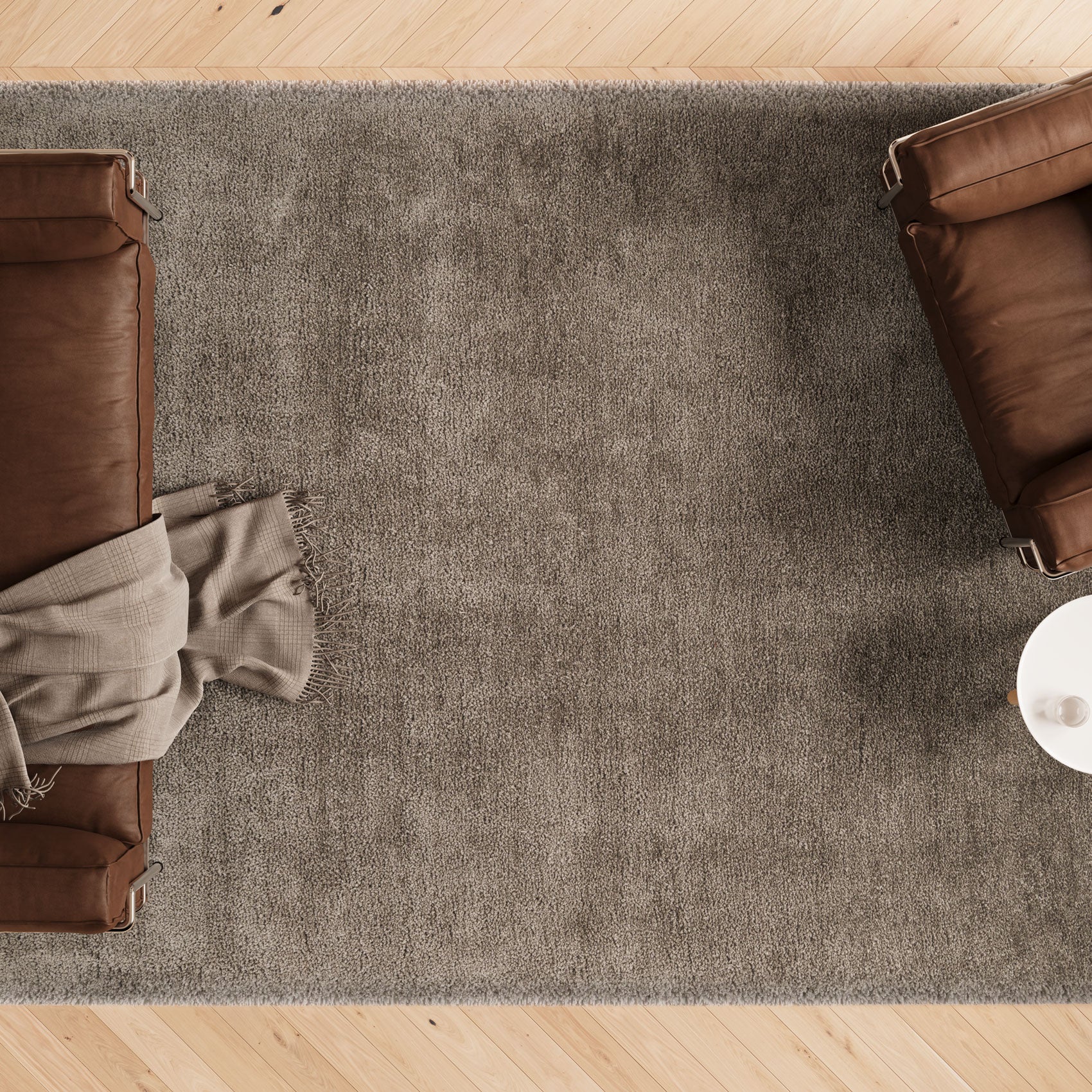 Premium Grey Shaggy Rug - Dove