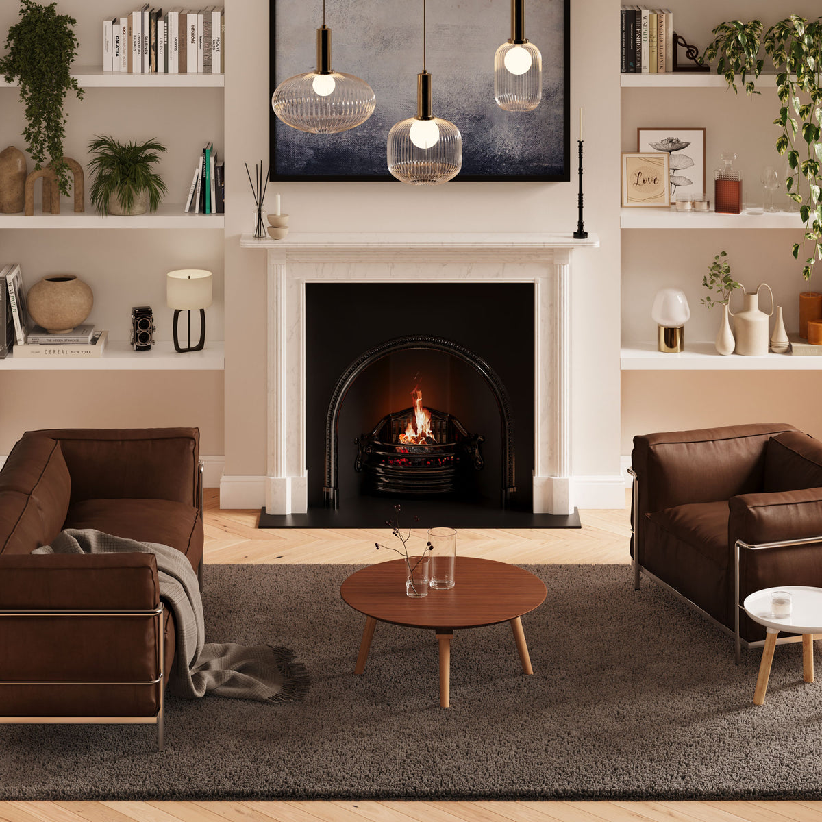 Premium Grey Shaggy Rug - Dove