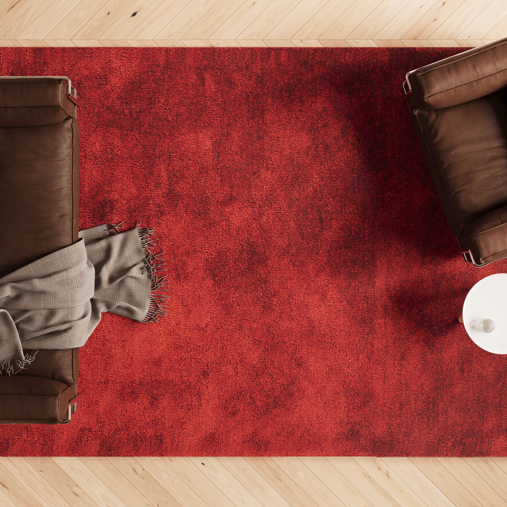 Premium Terracotta Shaggy Rug - Sienna