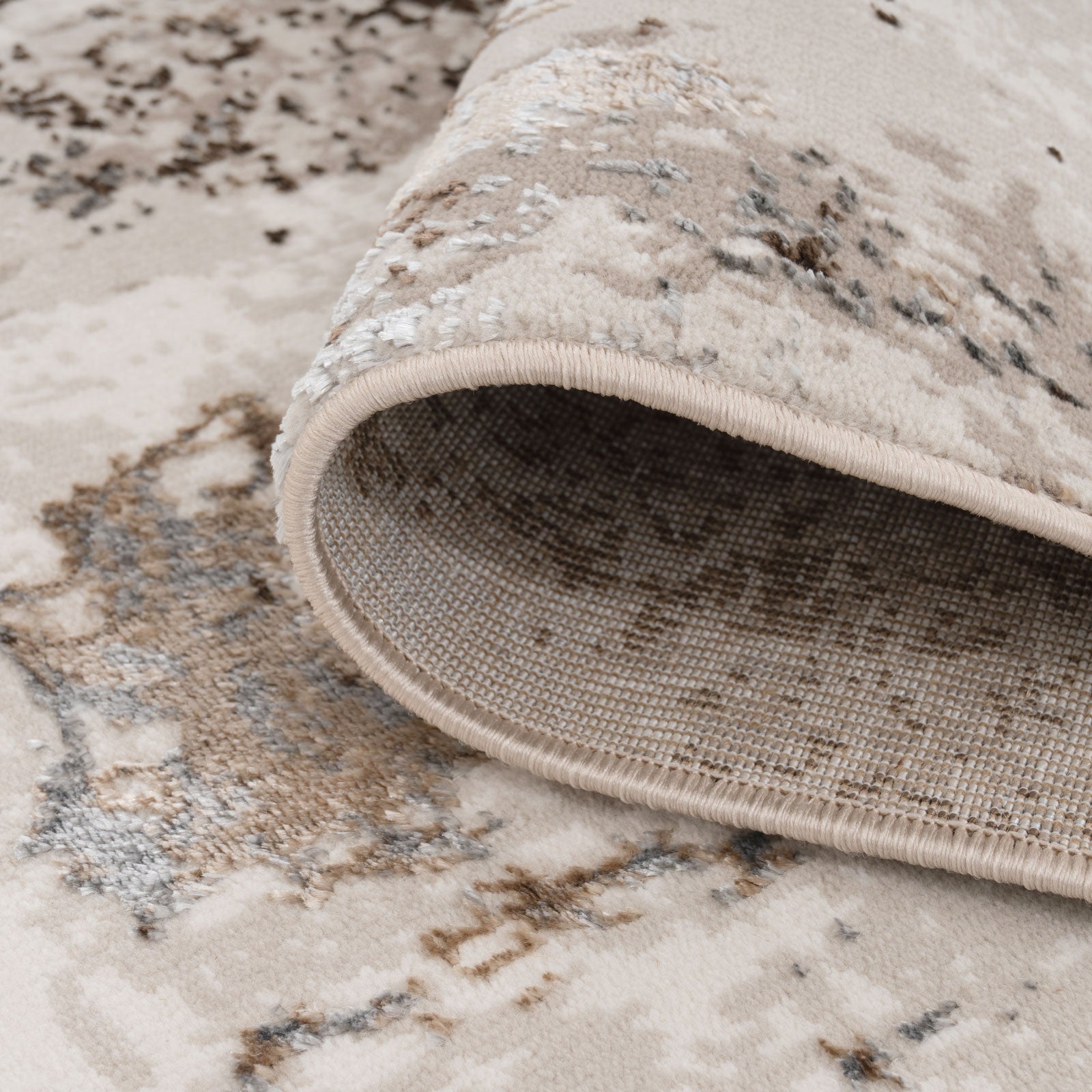 Elegant Beige Canvas Rug - Anala