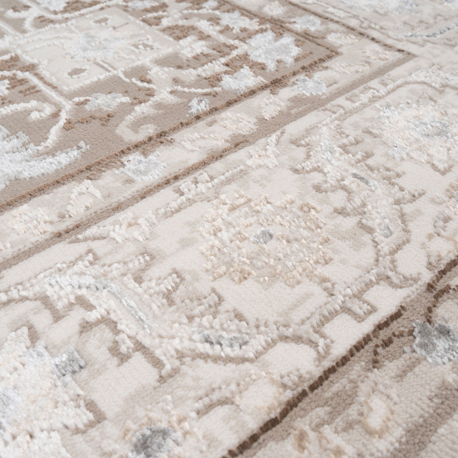 Cream Beige Medallion Rug - Artha