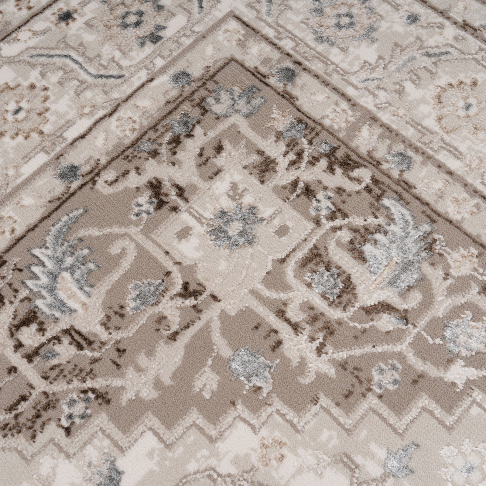 Cream Beige Medallion Rug - Artha