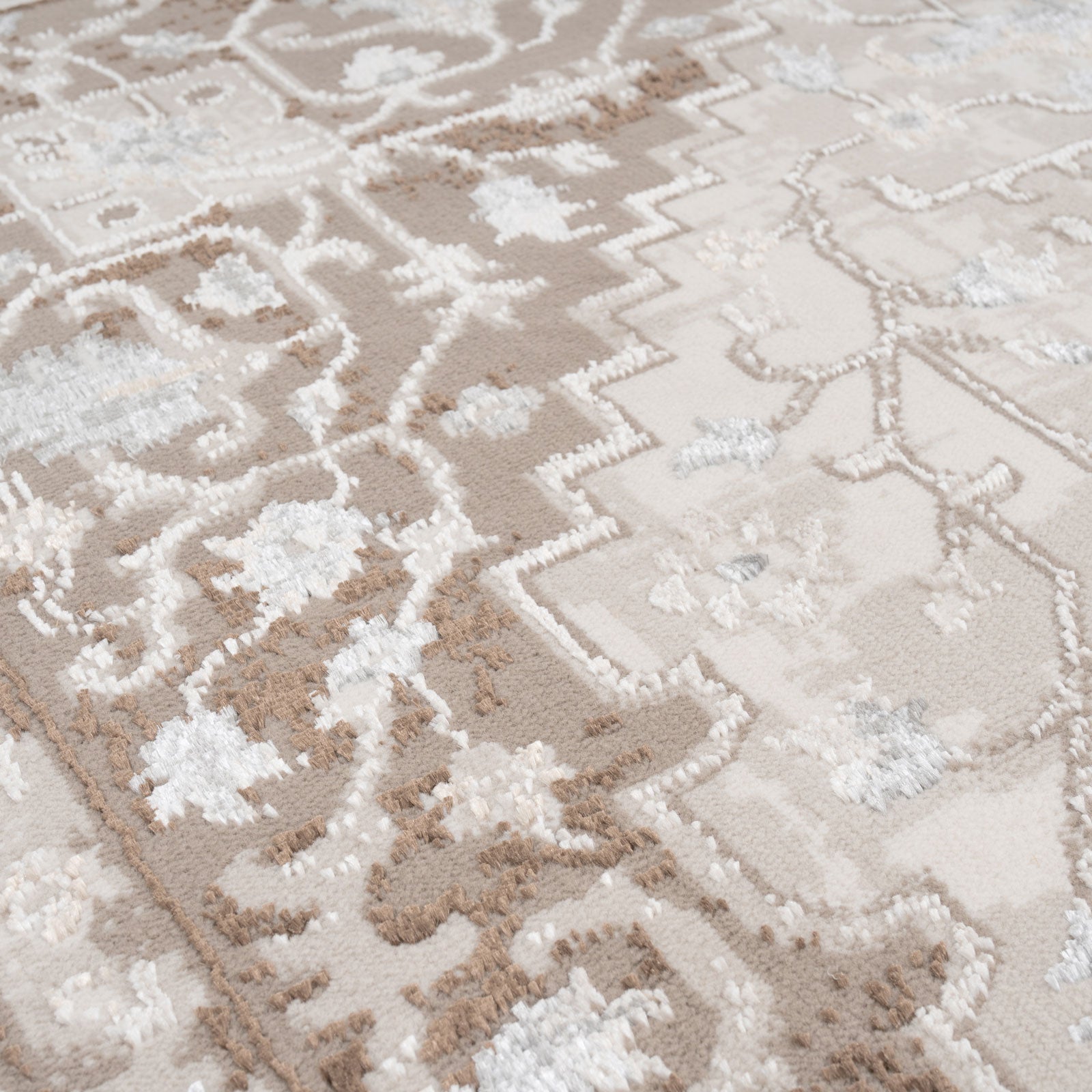 Cream Beige Medallion Rug - Artha