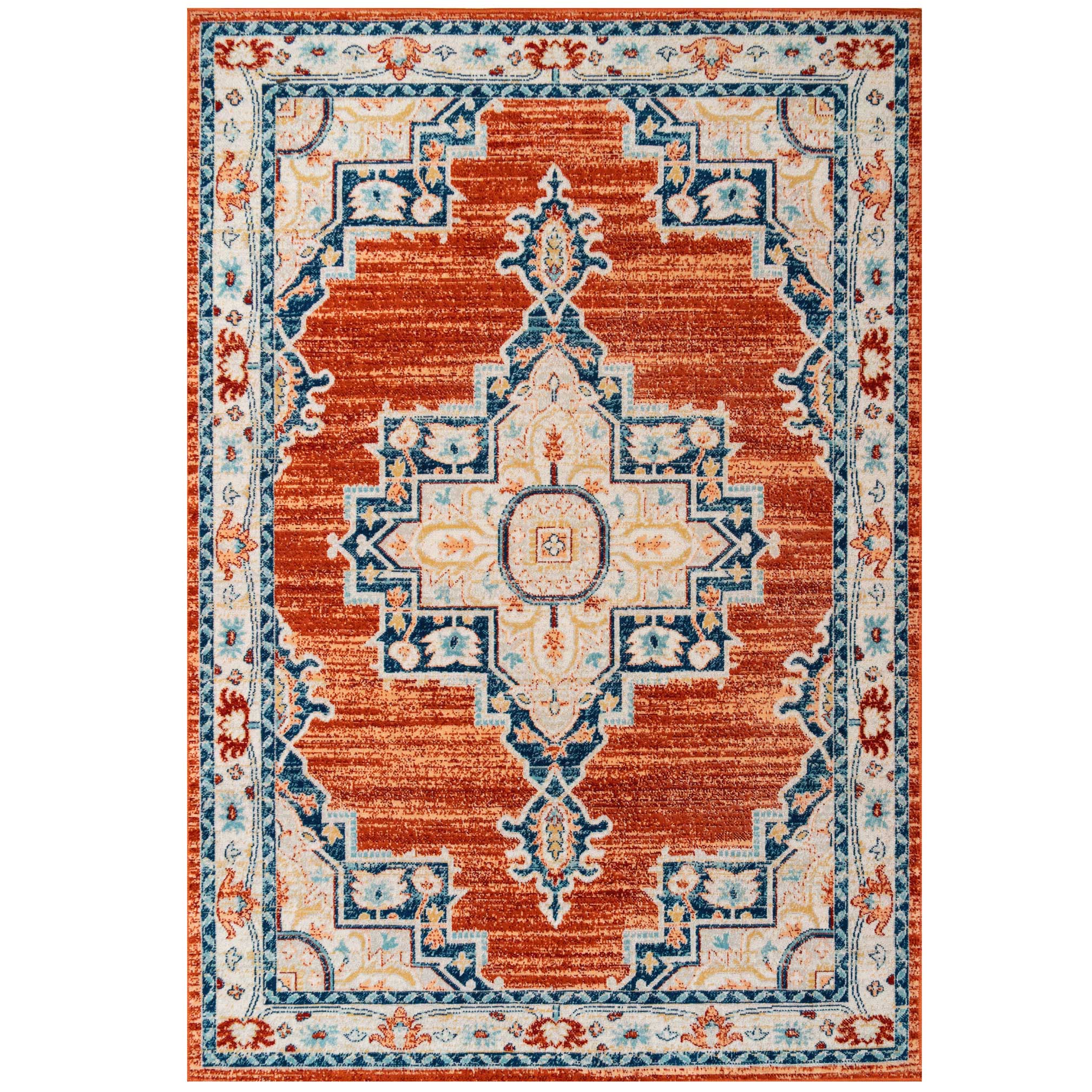 Orange Oriental Area Rug | Living Room Rugs | Kukoon Rugs Online