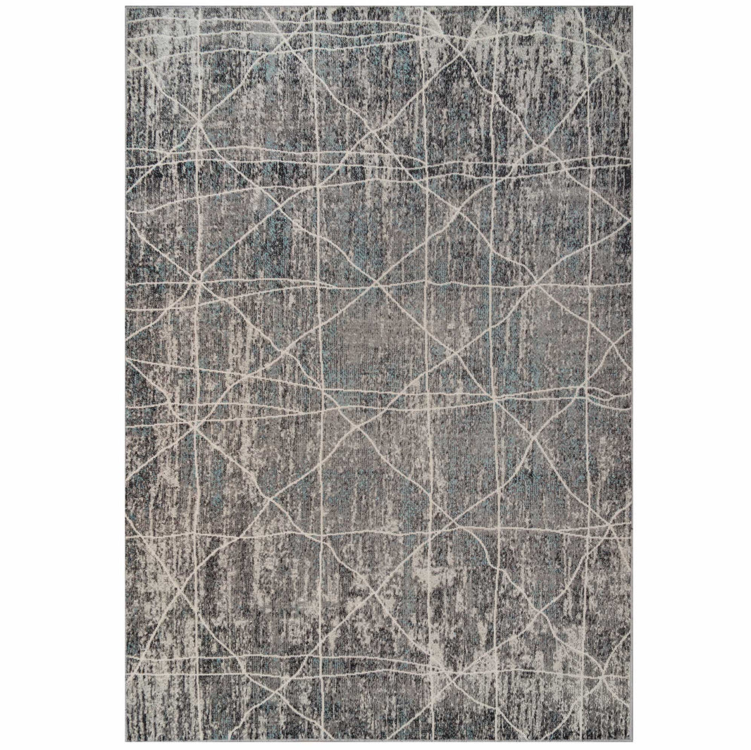 Grey Navy Aztec Living Room Rug | Living Room Rugs | Kukoon Rugs Online