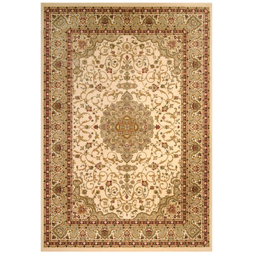 Traditional Cream Bordered Rug