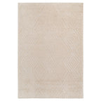 Warm White Tufted Diamond Rug - Elino