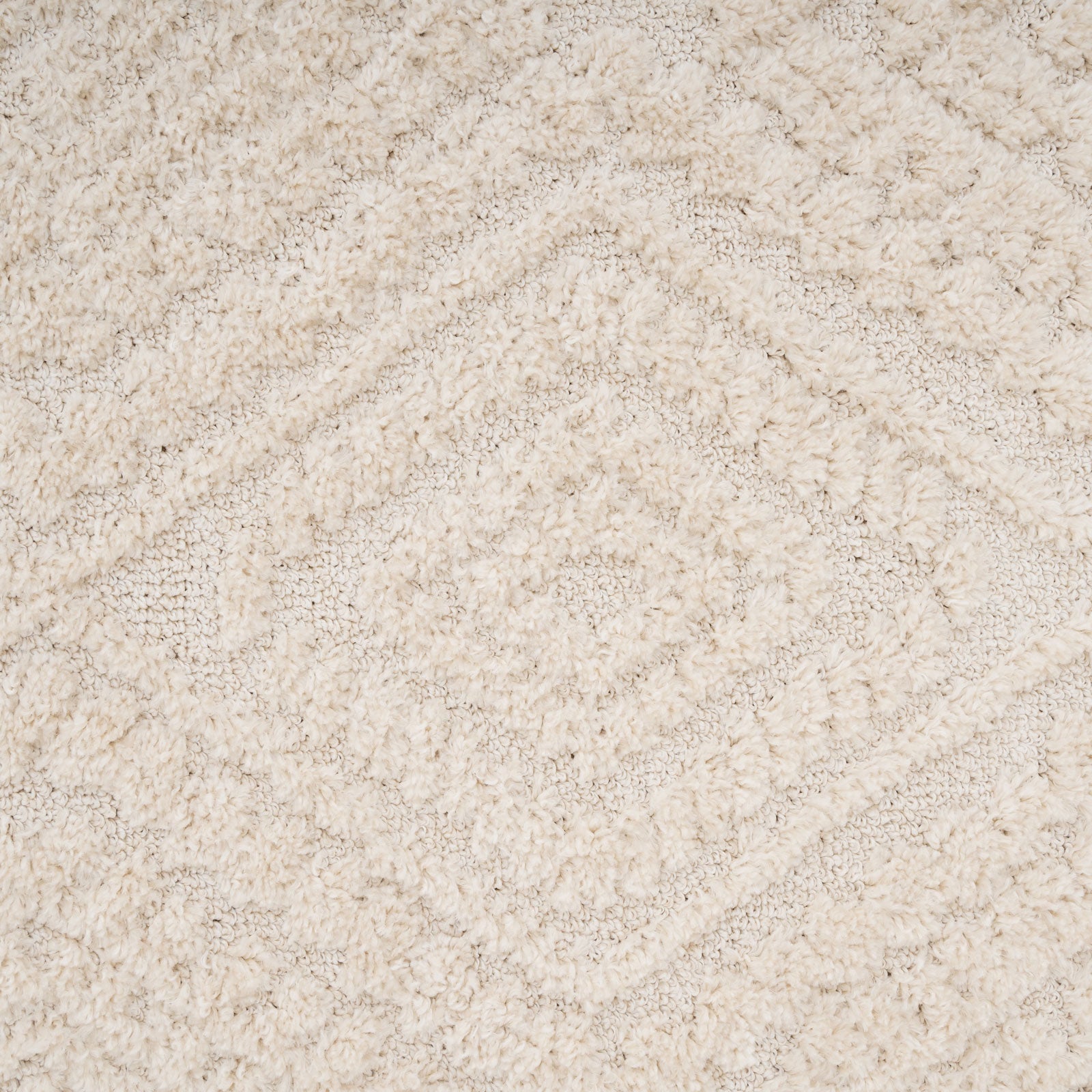 Warm White Tufted Diamond Rug - Elino