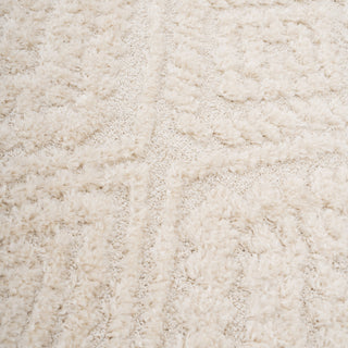 Warm White Tufted Diamond Rug - Elino