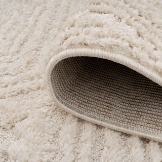 Warm White Tufted Diamond Rug - Elino