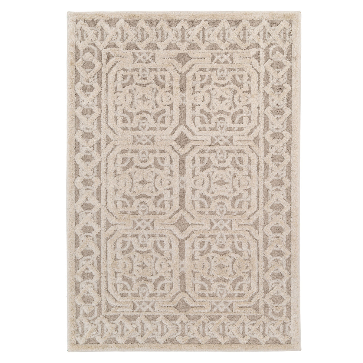 Beige White Heritage Rug - Meya