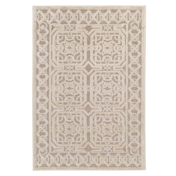 Beige White Heritage Rug - Meya