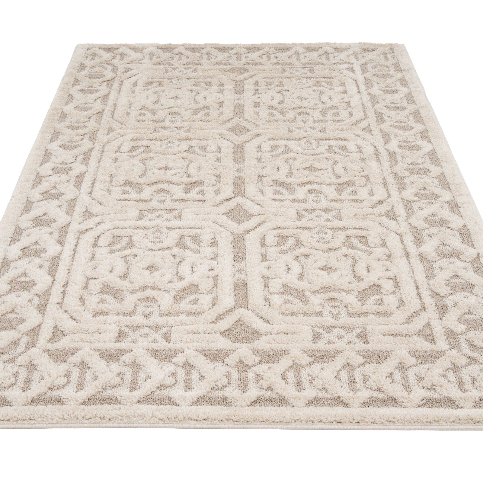 Beige White Heritage Rug - Meya
