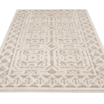 Beige White Heritage Rug - Meya