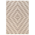 Beige White Rhombic Rug - Reva