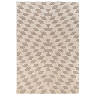 Beige White Rhombic Rug - Reva