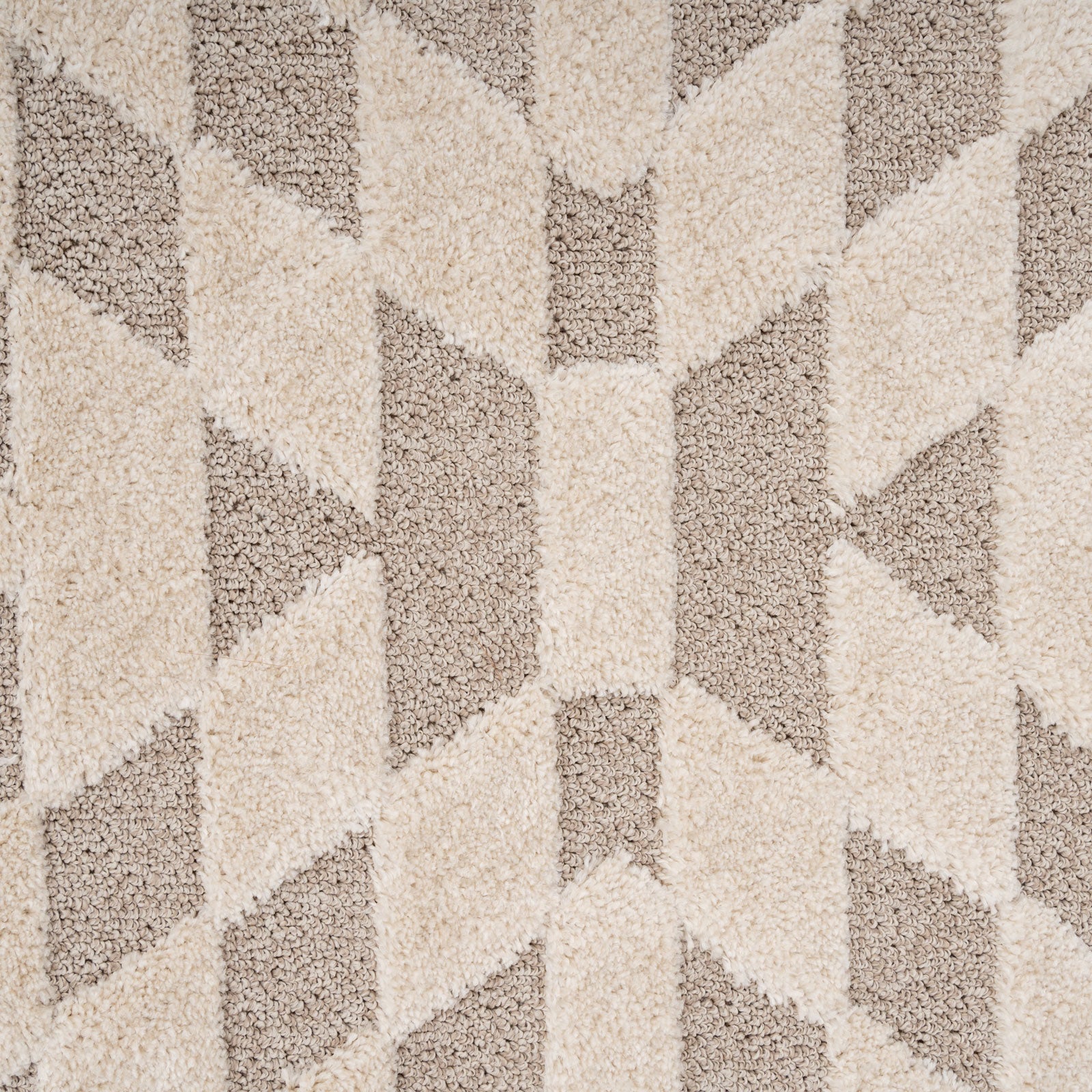 Beige White Rhombic Rug - Reva
