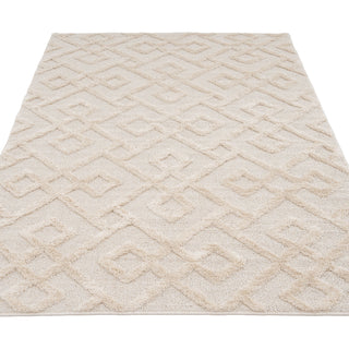 Warm White Interlocking Rug - Sade