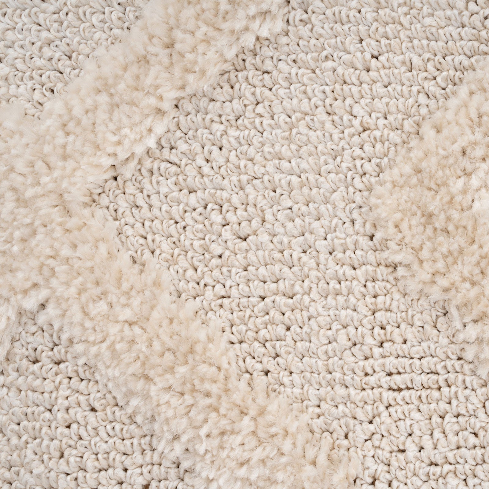 Warm White Interlocking Rug - Sade