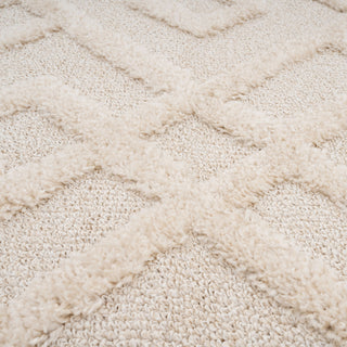 Warm White Interlocking Rug - Sade