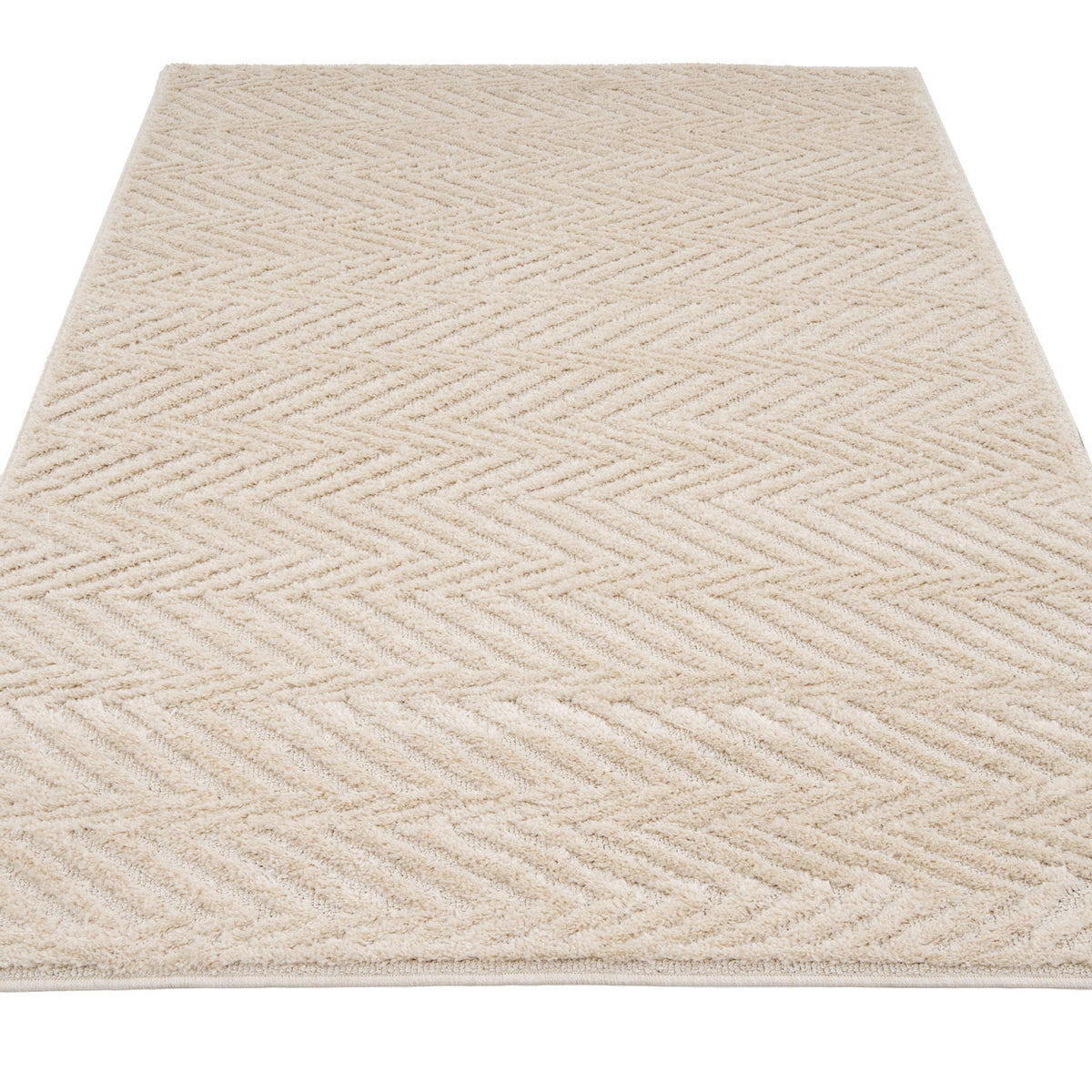 Warm White Chevron Rug - Sula